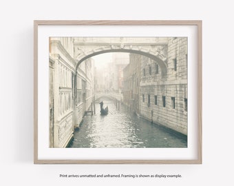 Venice Italy Print, Bridge of Sighs, Venice Photography, Europe Travel Decor, Black and White, or Color Print, Horizontal or Square Print