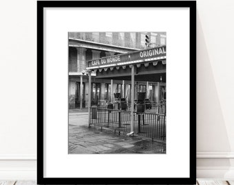 Cafe Du Monde, New Orleans Print, Jackson Square, Coffee Shop, Beignets, NOLA, Travel Decor, Wall Art