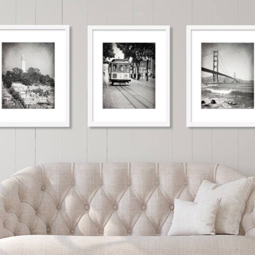 San Francisco Prints San Francisco Wall Art Black and White Etsy