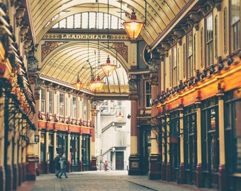London Photography, Leadenhall Market, Architecture, Travel Decor, Fine Art Print, Office Decor, Wall Art, Black and White, or Color