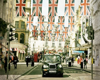 Union Jack, London Photography, British Flags, British Decor, London Taxi Print, Travel Photo, London Decor, Wall Art