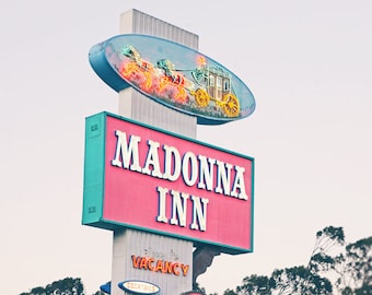 Madonna Inn, San Luis Obispo, Retro Road Sign, California Landmark, Retro Motel, California Photography, Fine Art Print, Wall Art