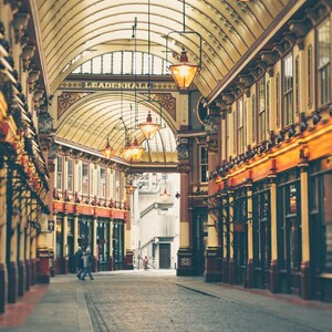 London Photography, Leadenhall Market, Architecture, Travel Decor, Fine Art Print, Office Decor, Wall Art, Black and White, or Color