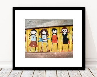 STIK Street Art, Girls Room Wall Art, Graffiti Art, London Photography, Fine Art Print, Fashion, Teen Decor, Urban Photography