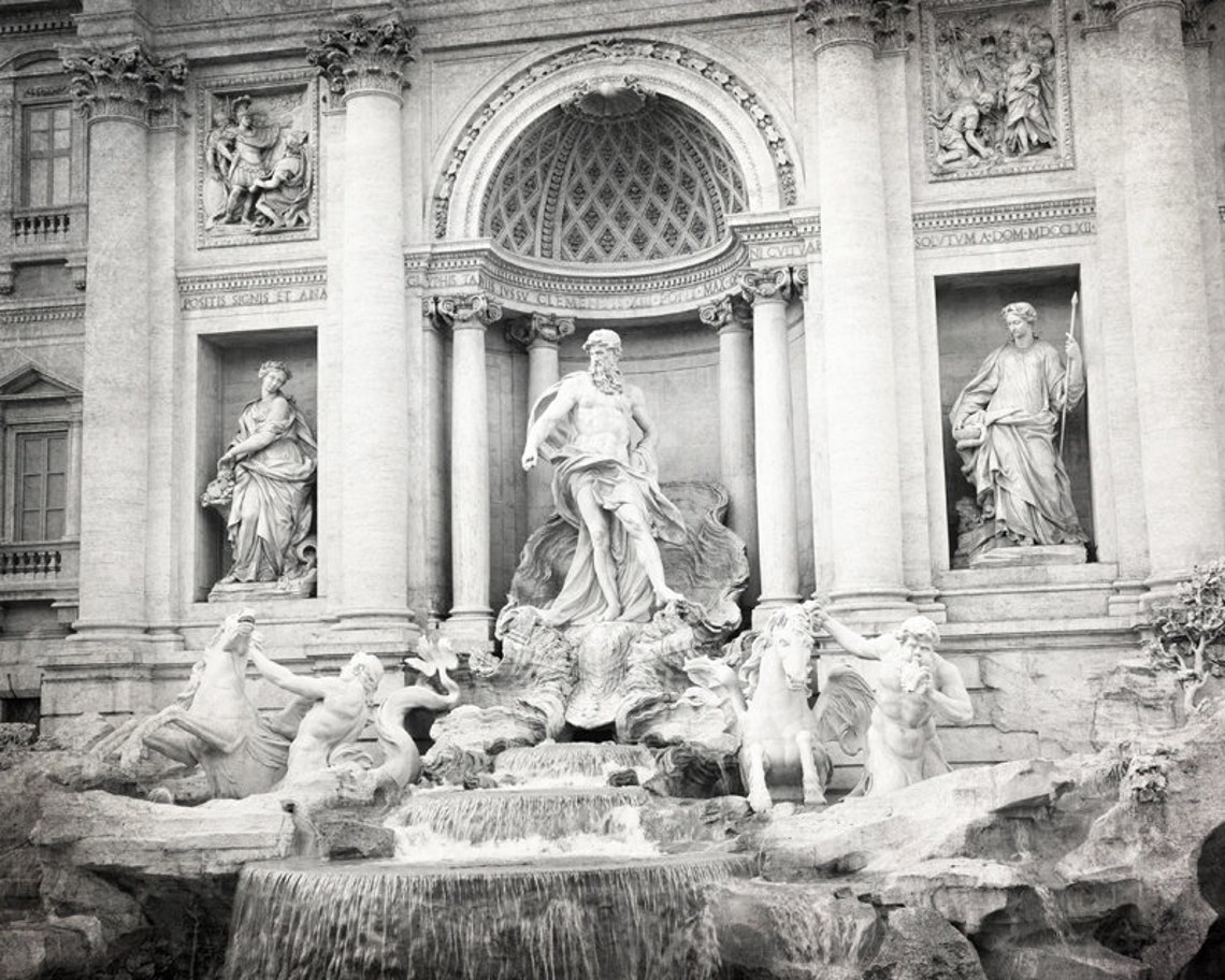 Rome Wall Art Print Set Black and White Photography Italy | Etsy