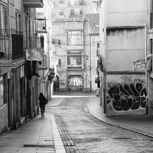 Spain Print, Salamanca, Street Art Photography, Black and White, Graffiti, Fine Art Print, Contemporary Wall Art, Travel Decor
