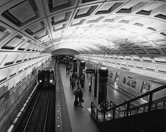 DC Metro, Washington DC Art, DC Wall Art, Black and White, Photography Print