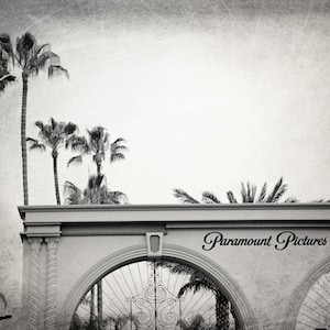 Paramount Pictures Gates, Hollywood, Los Angeles Photography, Black and White, Movie Studio, LA Wall Art, California Photo, Fine Art Print
