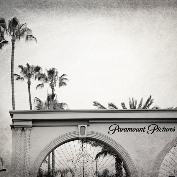 Paramount Pictures Gates, Hollywood, Los Angeles Photography, Black and White, Movie Studio, LA Wall Art, California Photo, Fine Art Print