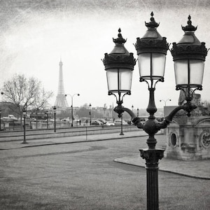 Paris Decor, Black and White Photography, Paris Wall Art, Eiffel Tower, Paris Art Print