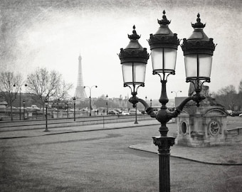Paris Decor, Black and White Photography, Paris Wall Art, Eiffel Tower, Paris Art Print