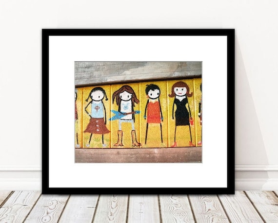 STIK Street Art, Girls Room Wall Art, Graffiti Art, London Photography, Fine Art Print, Fashion, Teen Decor, Urban Photography