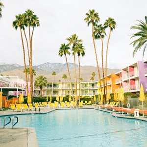Palm Springs Wall Art Print, Swimming Pool Photography, Mid Century Modern Decor, Saguaro Hotel, Black & White or Color Print