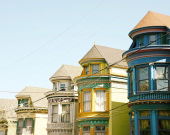 San Francisco Photography Wall Art Print, Colorful Houses, California, Architecture Wall Art