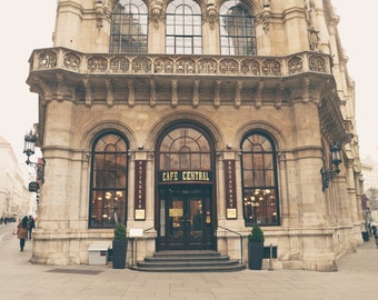Vienna Print, Cafe Central, Travel Decor, Black and White Photography, Vienna Austria Wall Art, Europe Architecture