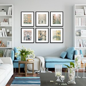 Venice Italy, Travel Decor, Set of 6 Prints, Black and White Photography, Gallery Wall, Print Set, Europe, Fine Art Print, Vertical Wall Art image 4