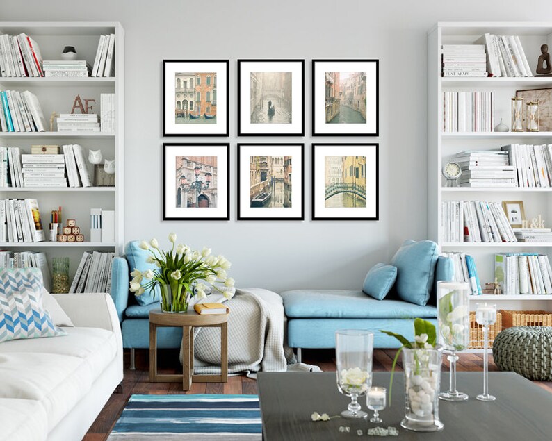 Venice Italy, Travel Decor, Set of 6 Prints, Black and White Photography, Gallery Wall, Print Set, Europe, Fine Art Print, Vertical Wall Art image 4