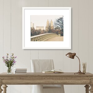 Bow Bridge Central Park Wall Art New York City Print Black - Etsy