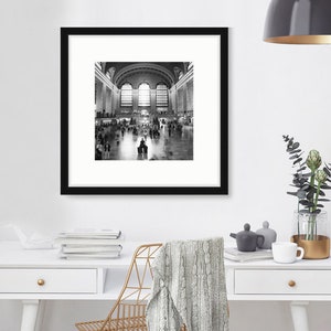 New York Print, Grand Central Station, Black and White Photography, NYC, Wall Art, New York City Art image 7