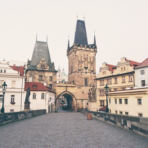 Prague Photography Print, Charles Bridge, Travel Decor, Czech Republic, Horizontal Wall Art