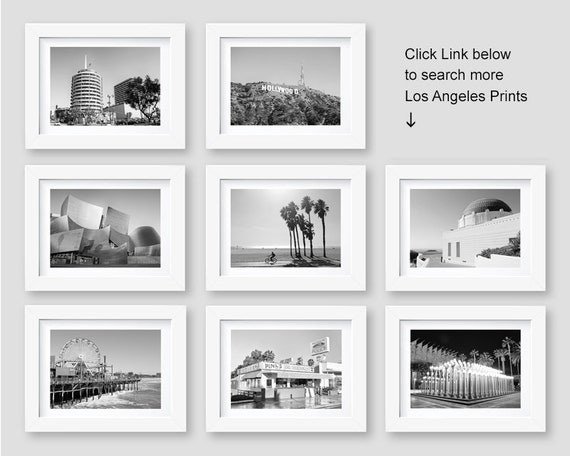 LA Black and White Photo Hollywood California Griffith Park Observatory Telescope Sign Los Angeles Black and White Photography