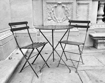 Bryant Park Chairs, New York Print, Black and White Photography, New York City Wall Art