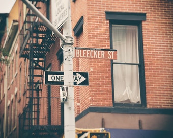 Bleecker Street, Greenwich Village, New York Print, NYC Wall Art