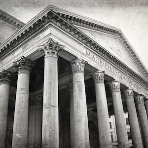 Rome Photography, Rome Italy, Pantheon, Rome Print, Black and White, Roman Architecture, Classic, Travel Decor, Europe Wall Art