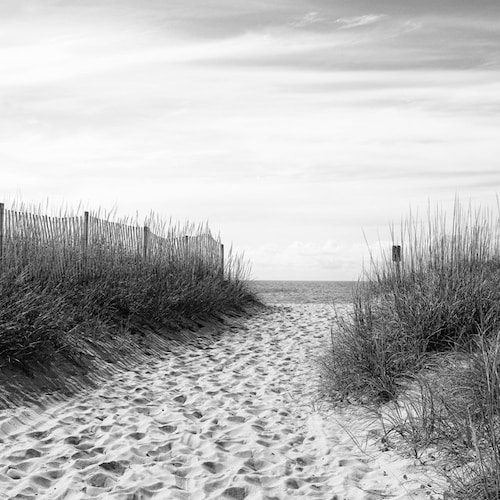 Black and White Beach Photography Beach Decor Ocean Art - Etsy