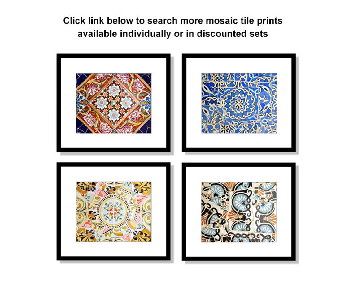Spanish Tile Wall Art Floral Pattern Mosaic Girls Room Etsy
