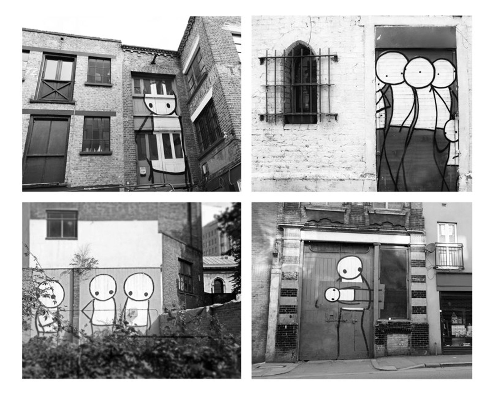 STIK Street Art Print Set Black and White Graffiti Etsy