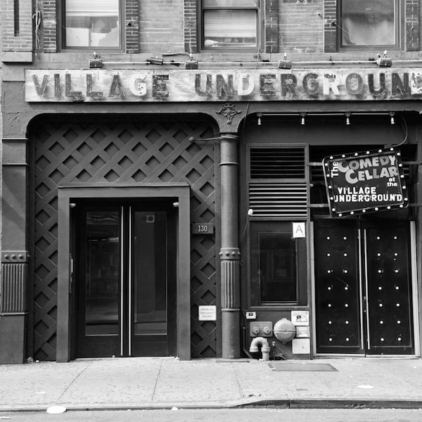 Village Underground, Comedy Cellar, NYC, New York Photography, Black and White, Greenwich Village