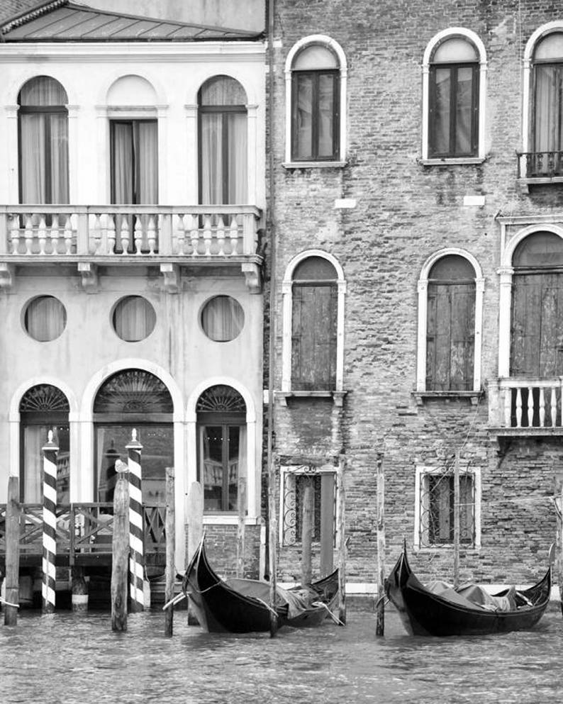 Venice Italy, Travel Decor, Set of 6 Prints, Black and White Photography, Gallery Wall, Print Set, Europe, Fine Art Print, Vertical Wall Art image 5