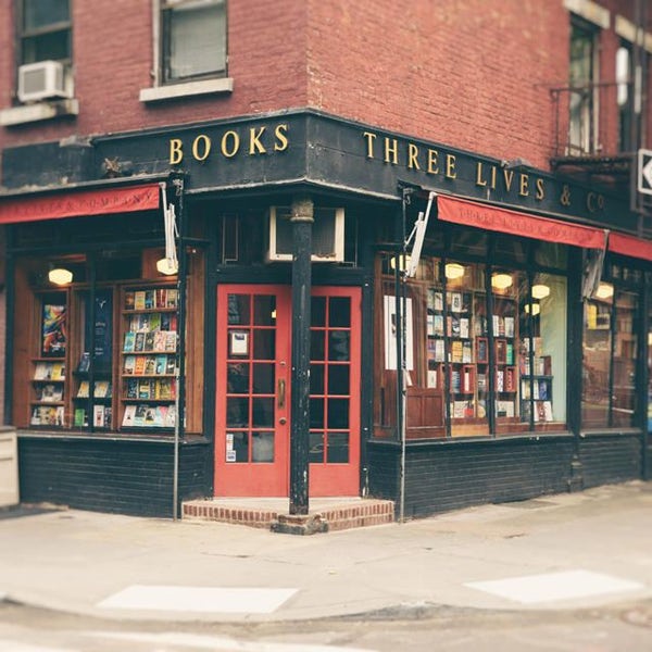 New York Bookstore Print, Greenwich Village, Book Lover Gift, New York Wall Art, NYC Photography, West Village, Three Lives Books