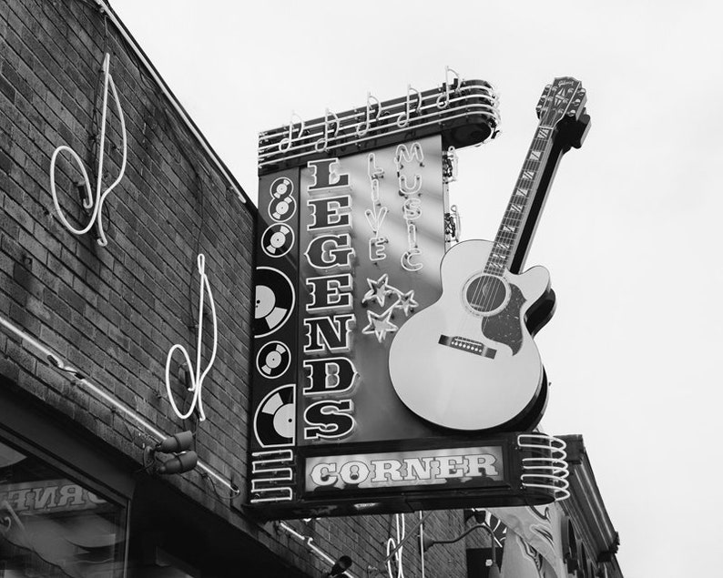 Nashville Wall Art Legends Corner Country Music Decor Etsy