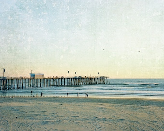 Pismo Beach, California Beach Photography, Pismo Beach Pier at Sunset, California Coast Decor