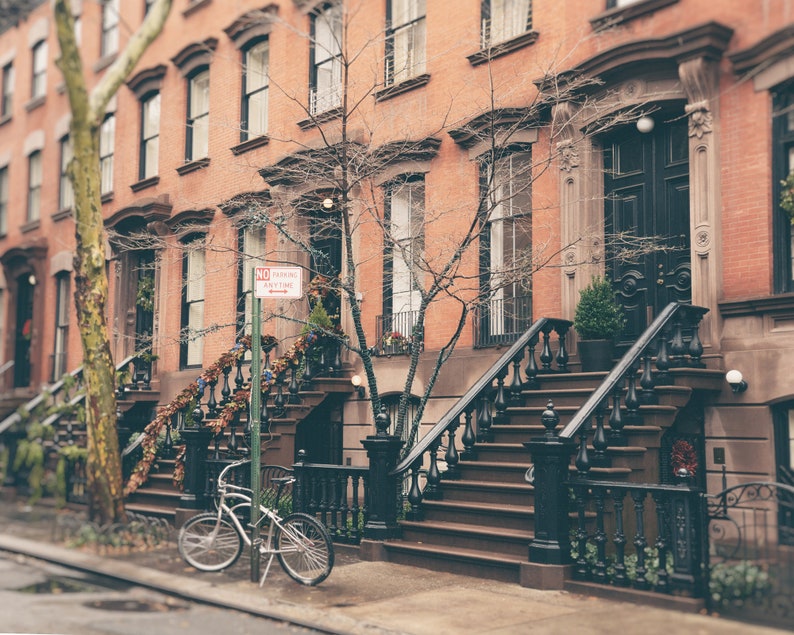 Greenwich Village NYC Brownstone Print New York Wall Art Etsy