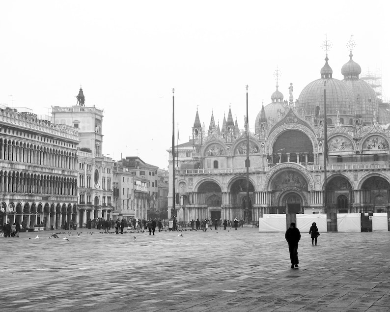 Venice Wall Art Set of 4 Prints Black and White Photography - Etsy