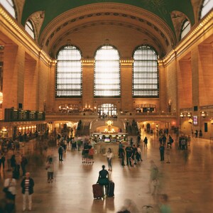 New York Print, Grand Central Station, Black and White Photography, NYC, Wall Art, New York City Art Color