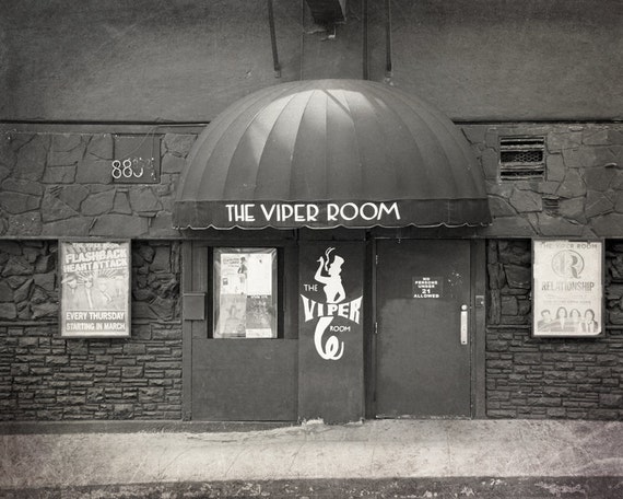 Los Angeles Photography Hollywood The Viper Room Sunset Boulevard Sunset Strip Black And White Fine Art Print Wall Art