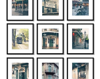 New Orleans Print Set, Vertical Wall Art, Photography, French Quarter, Gallery Wall, Travel Decor, Set of 9 Prints, 5x7, 8x10