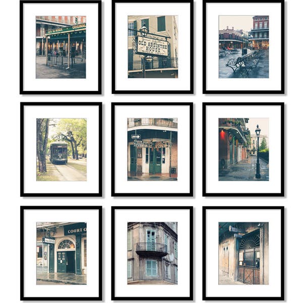 New Orleans Print Set, Vertical Wall Art, Photography, French Quarter, Gallery Wall, Travel Decor, Set of 9 Prints, 5x7, 8x10