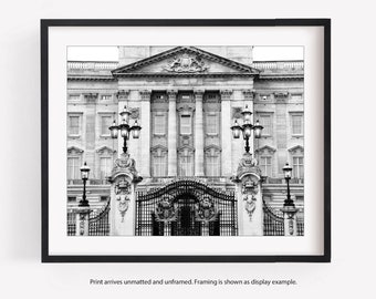 Buckingham Palace, London Photography Print, Black and White or Color, Travel Decor Wall Art, London Gift