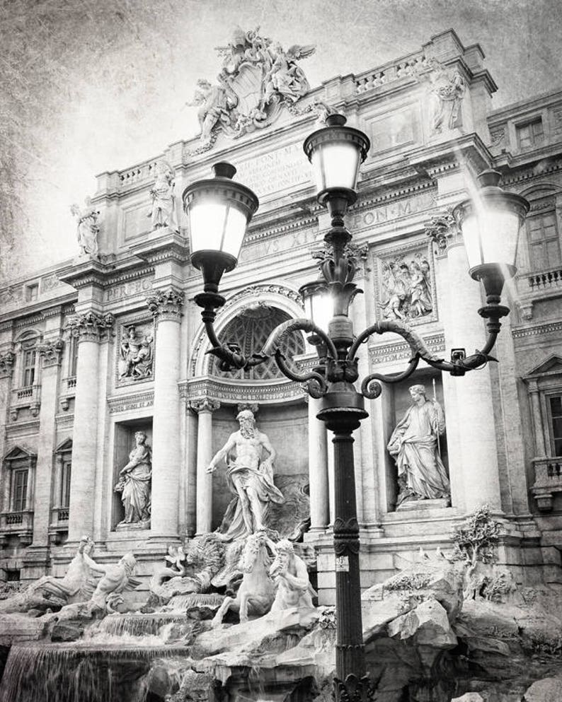 Rome Wall Art Travel Decor Black and White Photography Rome | Etsy