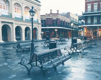 New Orleans Wall Art Photography Print, Jackson Square, French Quarter, Travel Decor