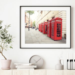 London Red Phone Booth Photography Print, Black and White or Color, Europe, Travel Decor Wall Art, London Gift image 2