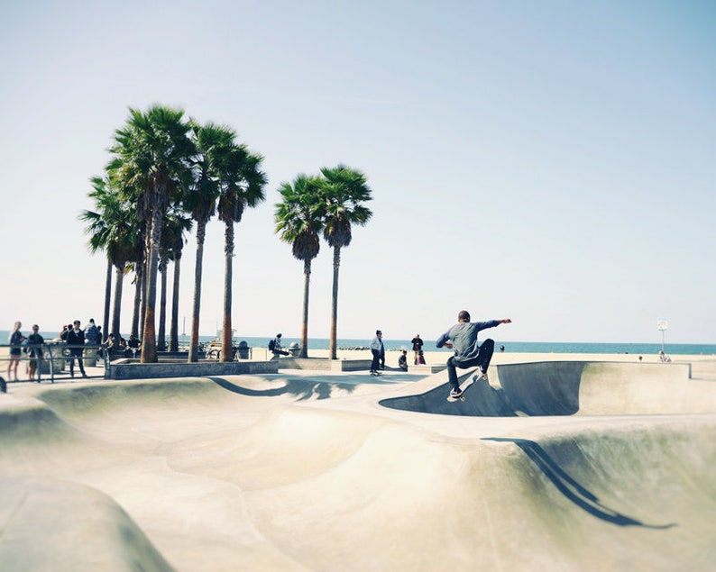 Venice Beach, Beach Decor, Venice Beach Sign, California Prints, Los Angeles Wall Art, Set of 4 Prints, Palm Trees, Venice Skate Park image 5