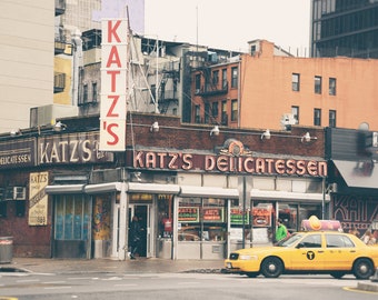 Katz's Deli Photography Print, Black and White or Color NYC Wall Art