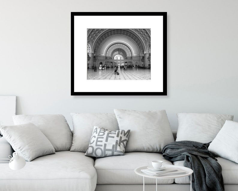 Union Station Washington DC Art DC Wall Art Black and - Etsy