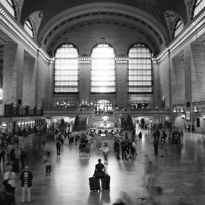 New York Print, Grand Central Station, Black and White Photography, NYC, Wall Art, New York City Art
